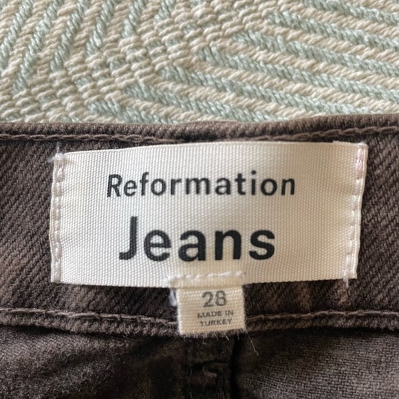 Reformation Cary High Rise Slouchy Wide Leg Denim In Vintage Espresso 28 - Picture 6 of 6